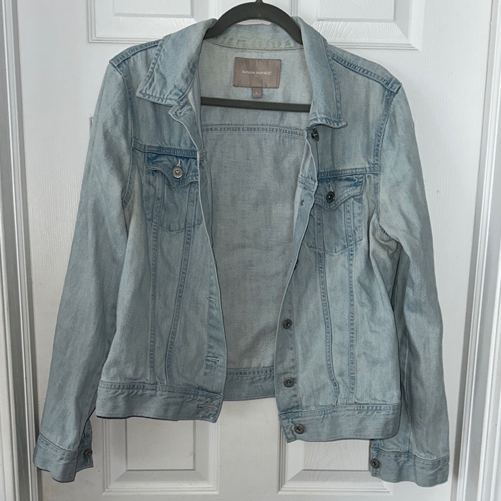 Banana Republic Blue Jean Jacket Classic Denim Style